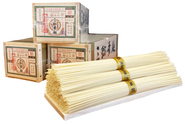 ミニ木箱入【葛入り】手延べそうめん